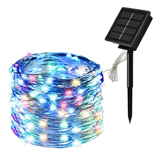 Luces Navideñas LED con Panel Solar