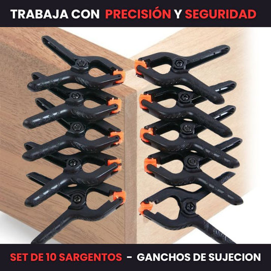 PINZAS SARGENTOS  SET X 10