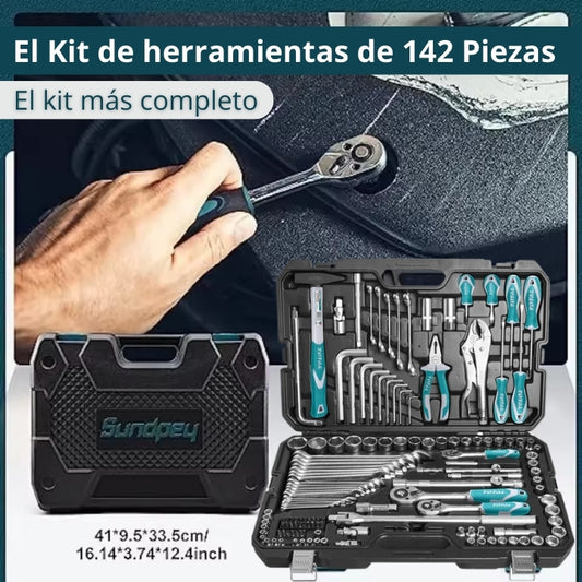 KIT DE HERRAMIENTAS 142 PIEZAS