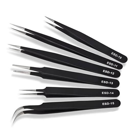 Set de 6 Pinzas de Precisión ESD